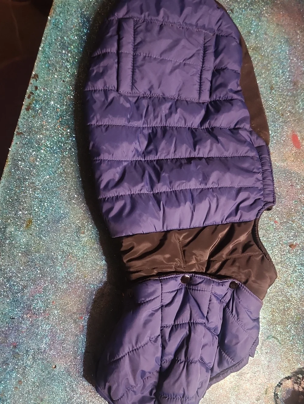 Blue Quilted Lr Dog Puffer Bottoms